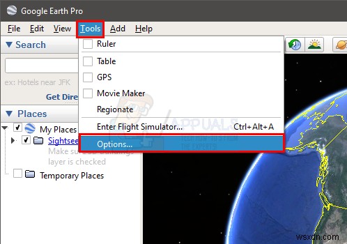 Khắc phục: Google Earth bị treo khi tải file KML