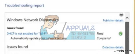 Khắc phục lỗi DHCP is not enabled for WiFi - WiFi kết nối nhưng không có internet
