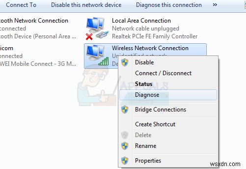 Khắc phục lỗi DHCP is not enabled for WiFi - WiFi kết nối nhưng không có internet