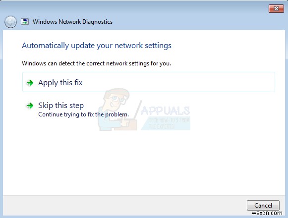 Khắc phục lỗi DHCP is not enabled for WiFi - WiFi kết nối nhưng không có internet