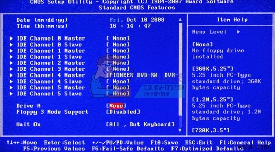 Cách khắc phục lỗi diskette drive 0 seek failure