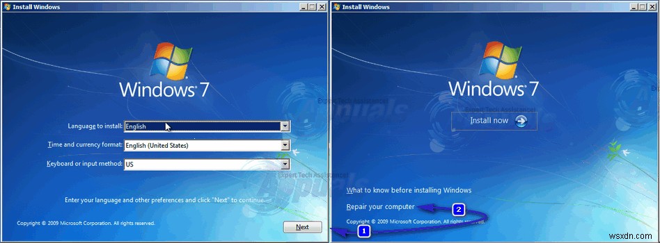 Khắc phục: Lỗi Windows Failed to Start khi khởi động