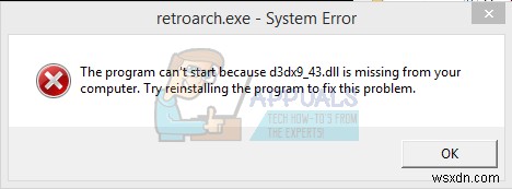 Khắc phục: Thiếu file d3dx9_43.dll
