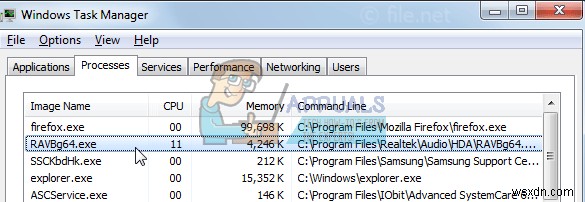 Khắc phục: CPUusage cao do tiến trình RAVBg64.exe