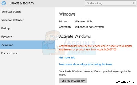 Khắc phục: Lỗi Windows 10 mã 0x803F700