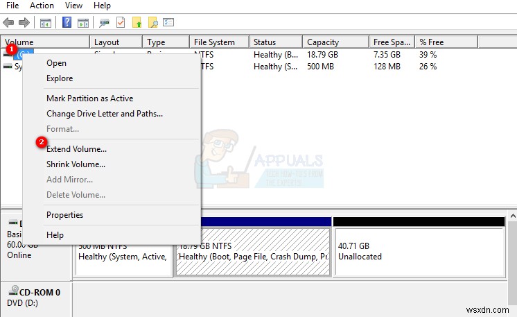 Cách mở rộng ổ C:\ trên Windows 10