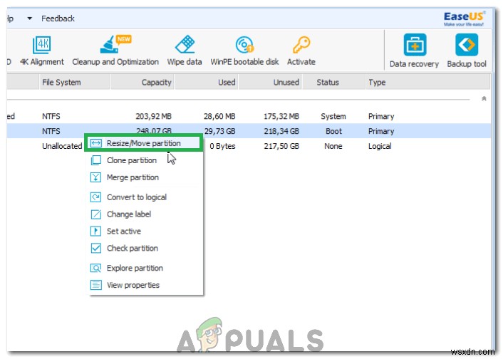 Cách mở rộng ổ C:\ trên Windows 10