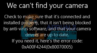 Sửa lỗi:  We Can t Find Your Camera  (Không tìm thấy camera) trên Windows 10