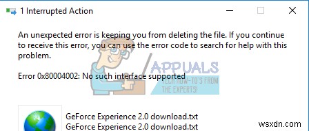 Cách sửa lỗi 0x80004002 No such interface supported khi xóa file