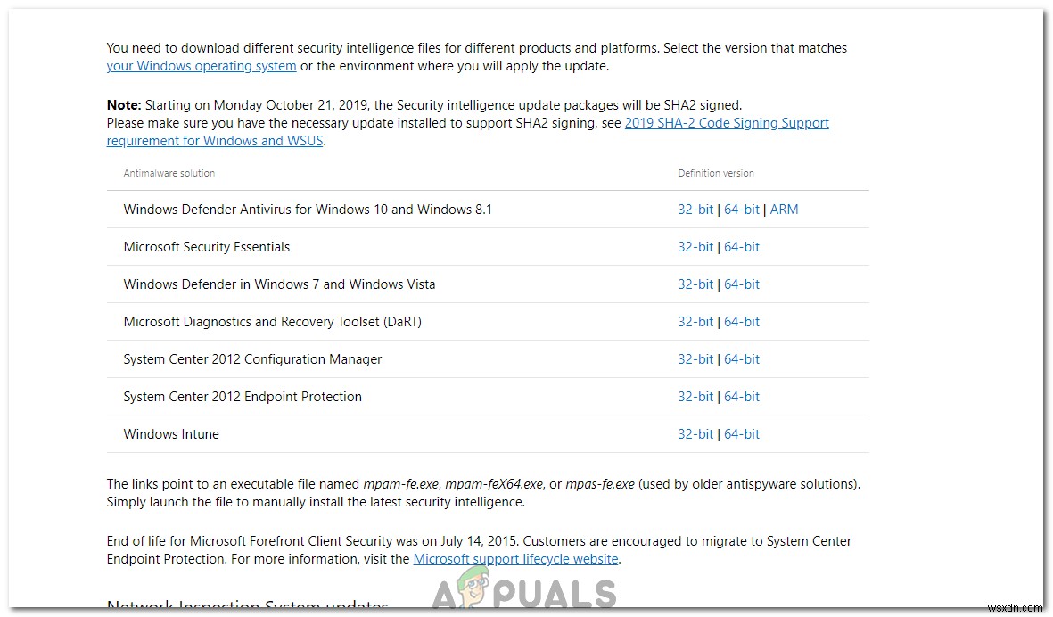 KHẮC PHỤC: Lỗi 0x80070643 khi cập nhật Definition Update cho Windows Defender