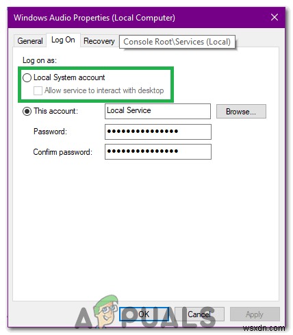 KHẮC PHỤC:  The Audio Service is not running  (Dịch vụ âm thanh không chạy)