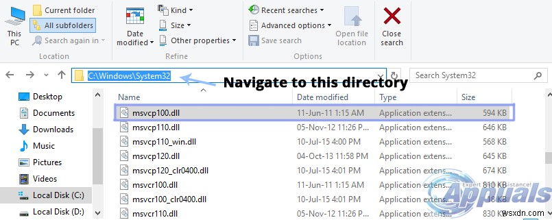 KHẮC PHỤC: Lỗi MSVCP100.dll is missing (Thiếu MSVCP100.dll)