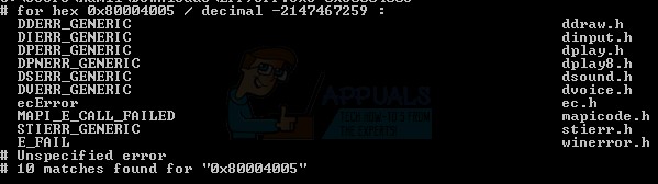 KHẮC PHỤC: Lỗi 0x80004005 (Unspecified Error)