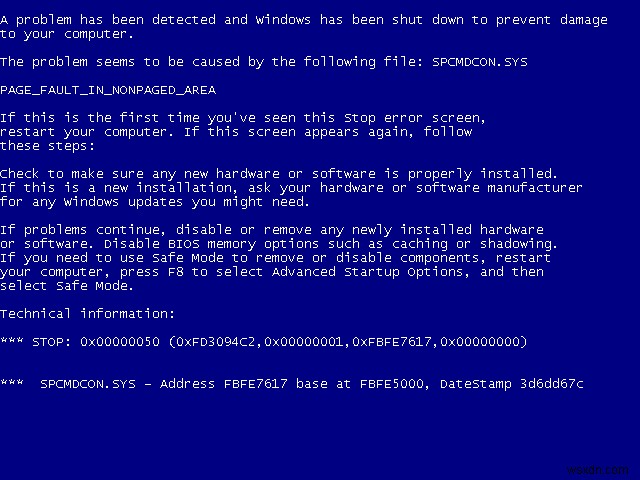 Khắc phục Màn hình xanh chết chóc (Blue Screen of Death - BSOD)