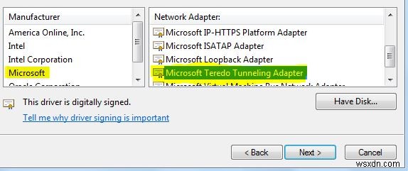 Hướng dẫn cài đặt Microsoft Teredo Tunneling Adapter