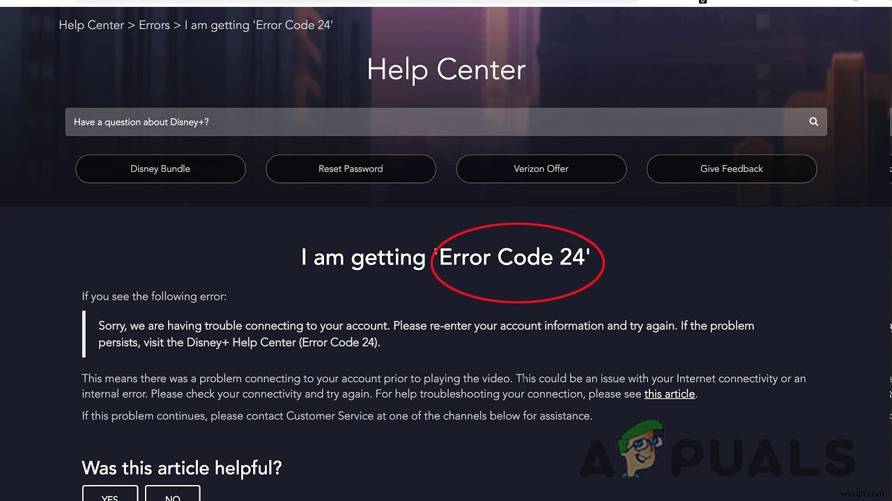 Cách khắc phục lỗi Disney Plus Error Code 24