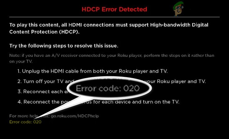 Roku HDCP Error Detected mã 020 là gì và cách khắc phục?