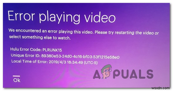 Cách khắc phục mã lỗi Hulu PLRUNK15 và PLAREQ17