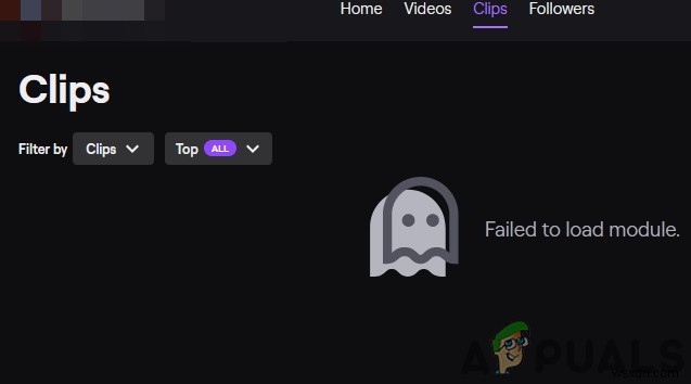 Khắc phục lỗi Failed to Load Module trên Twitch