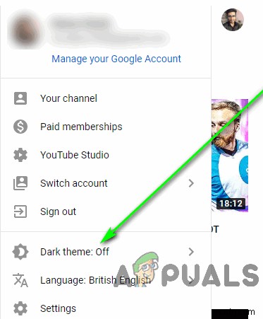 Cách chuyển YouTube sang chế độ Dark Mode