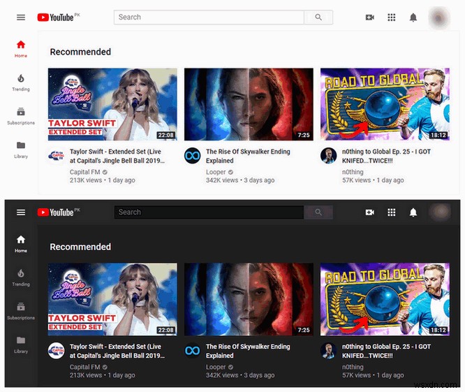 Cách chuyển YouTube sang chế độ Dark Mode