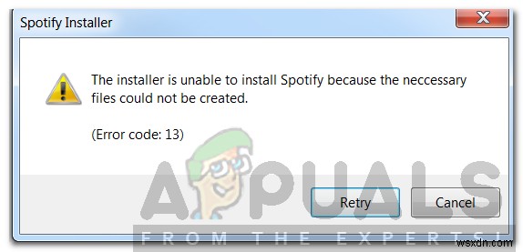 Cách khắc phục lỗi Spotify Error Code 13