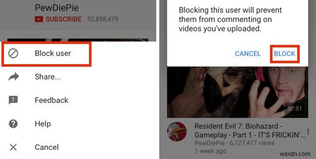 Cách chặn kênh YouTube