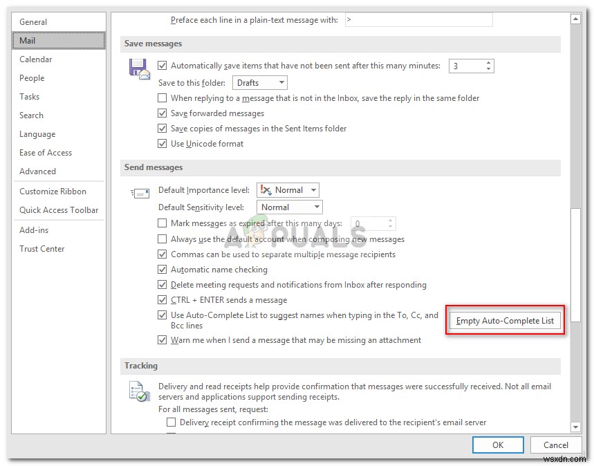 Khắc phục: Lỗi gửi email 0x80040201 trên Outlook