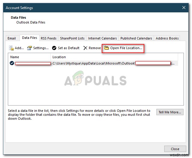 Khắc phục: Không tìm thấy file Outlook.pst