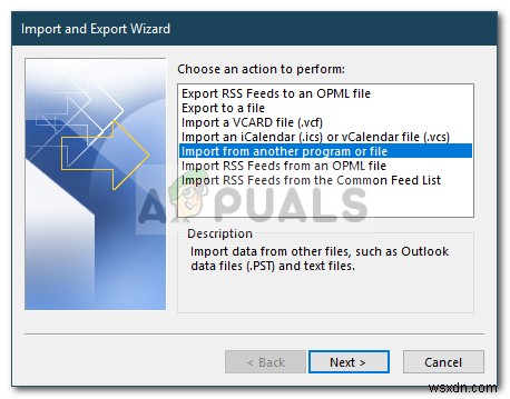 Khắc phục: Không tìm thấy file Outlook.pst