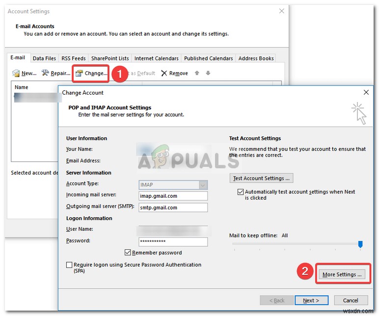 Khắc phục: Outlook liên tục hỏi mật khẩu trên Windows 10