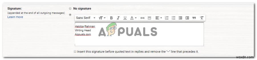 Cách thêm chữ ký (Signature) trong Gmail