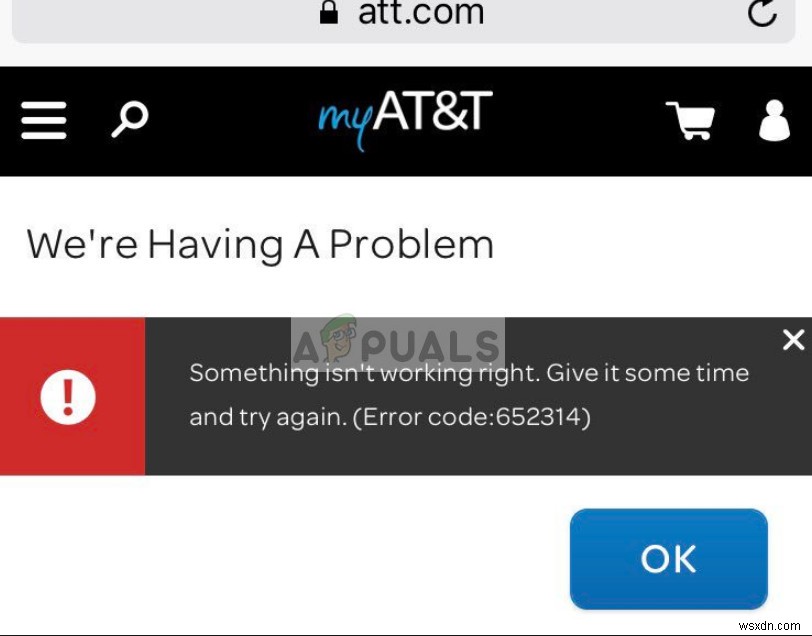 Khắc phục: Lỗi Yahoo/AT&T 652314