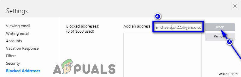 Cách chặn email không mong muốn trên Yahoo! Mail