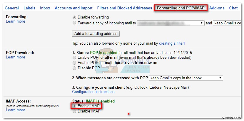 Khắc phục lỗi IMAP Gmail  Invalid Credentials  trên Outlook, Thunderbird, Apple Mail