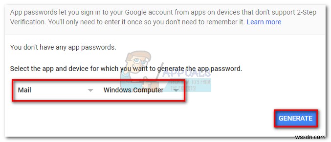 Khắc phục lỗi IMAP Gmail  Invalid Credentials  trên Outlook, Thunderbird, Apple Mail