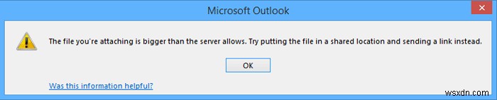 Cách tăng giới hạn dung lượng tệp đính kèm mặc định trong Outlook