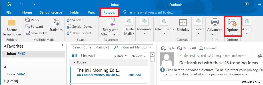 Cách tăng giới hạn dung lượng tệp đính kèm mặc định trong Outlook