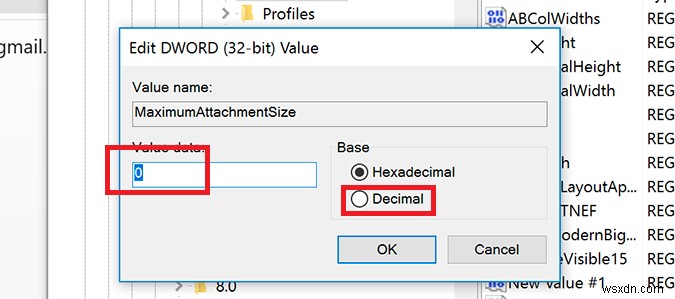 Cách tăng giới hạn dung lượng tệp đính kèm mặc định trong Outlook