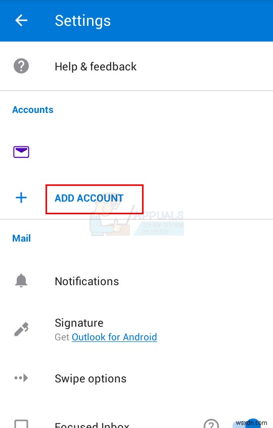 Cách thêm tài khoản Email vào điện thoại Android