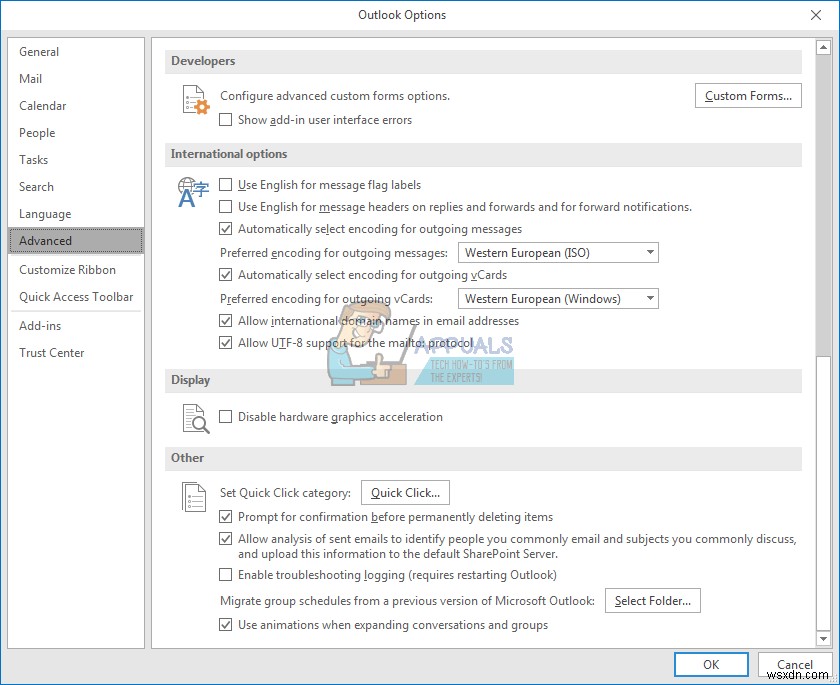 Khắc phục: Outlook 2016 chạy chậm trên Windows 10