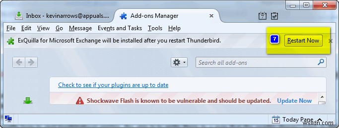 Cách cấu hình tài khoản Exchange trên Mozilla Thunderbird