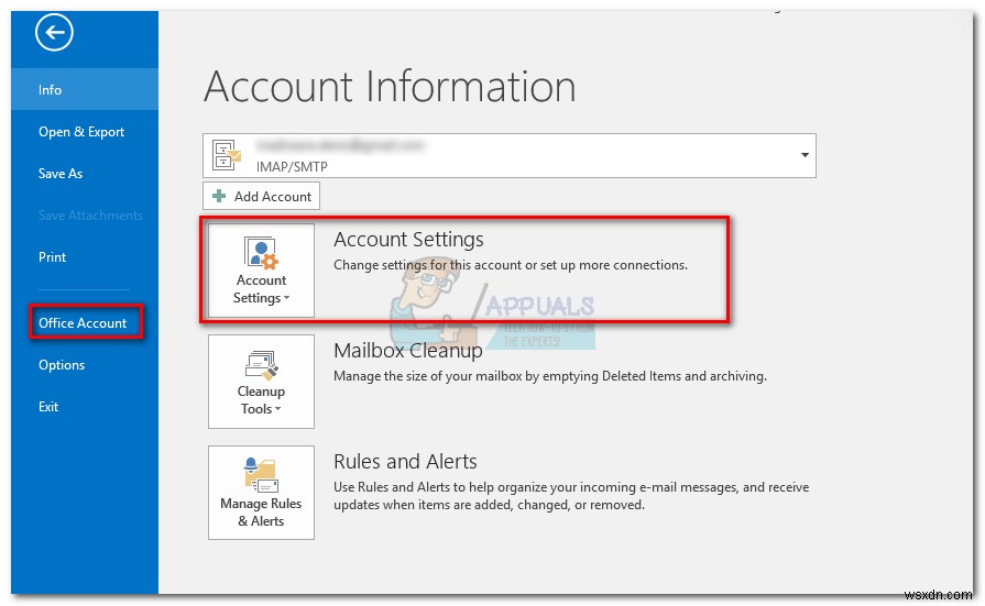 Khắc phục: Outlook bị treo ở trạng thái  Đang xử lý 