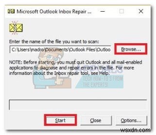 Khắc phục: Outlook bị treo ở trạng thái  Đang xử lý 