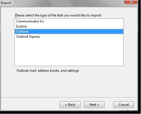 Cách Nhập email vào Thunderbird