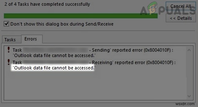 Cách khắc phục (0x8004010F): Không thể truy cập file dữ liệu Outlook trên Windows