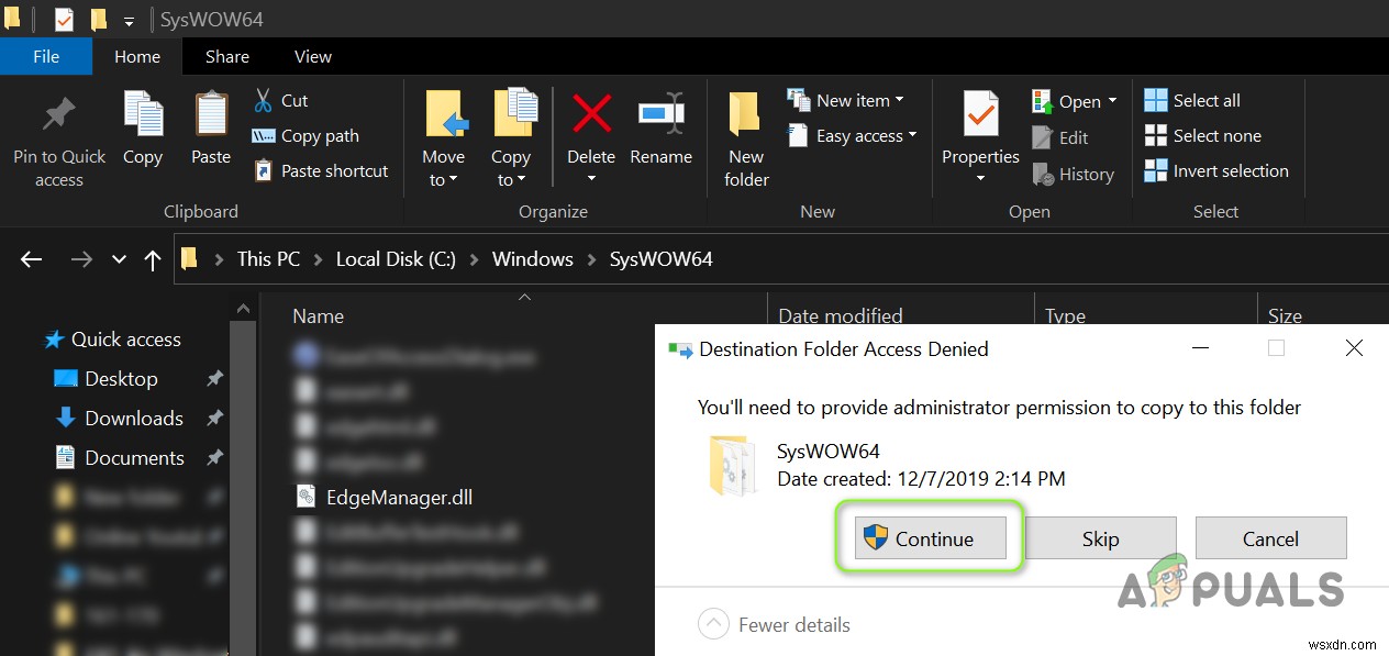 Sửa lỗi The Code Execution cannot Proceed (Edgegdi.dll)