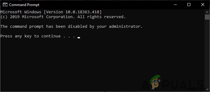 Cách vô hiệu hóa Command Prompt cho tài khoản Standard