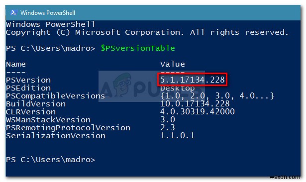 Cách kiểm tra phiên bản PowerShell trên Windows 10, 8, 7