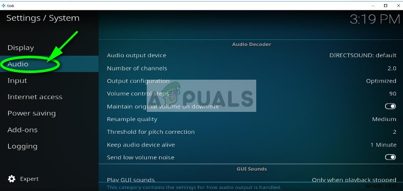 Khắc phục lỗi Kodi không có tiếng nói trên Windows 7, 8, 10